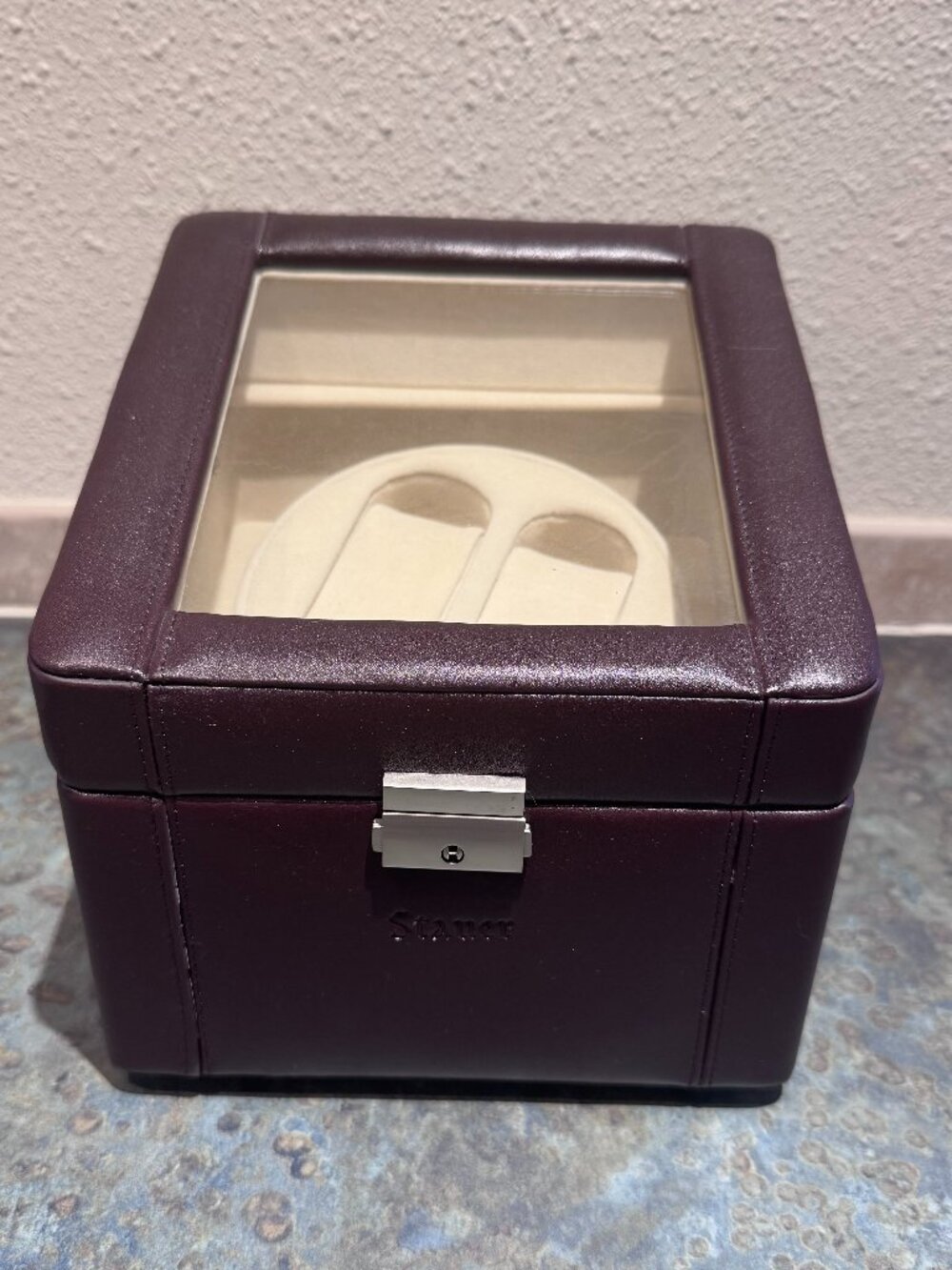 Stauer Faux Leather Dual Automatic Watch Winder Box